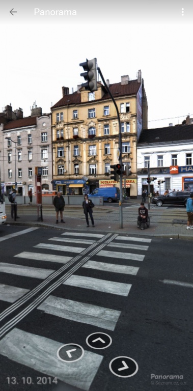 Prodleva semaforu z tramvajove zastavky Nadrazi Liben