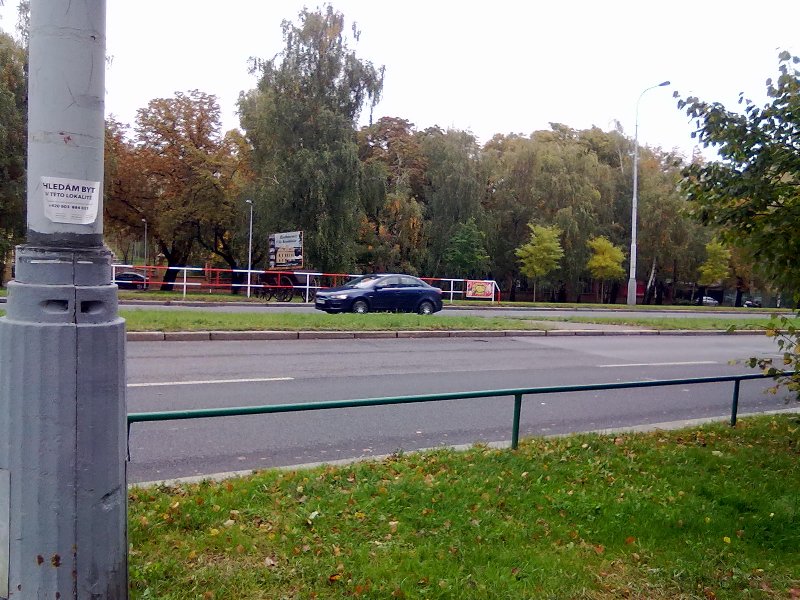 Zrušený přechod přes ulici Patočkova.